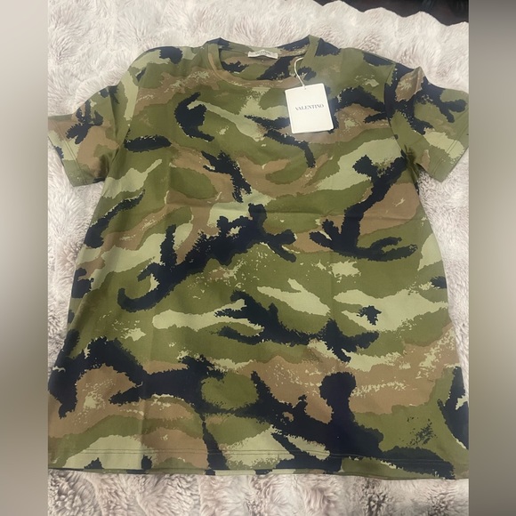 Valentino Garavani Men's Camo Camouflage Logo T-shirt Sz M - Picture 4 of 8